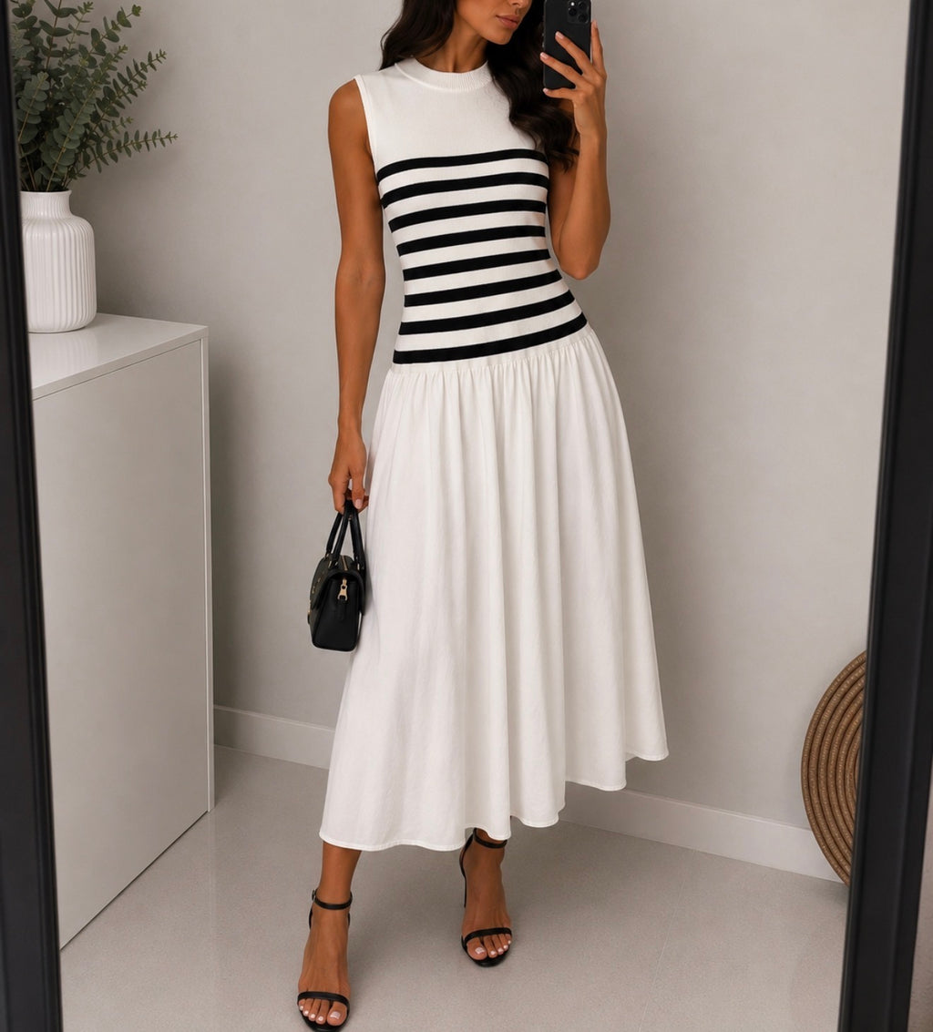 Vestido Midi marinero elegance