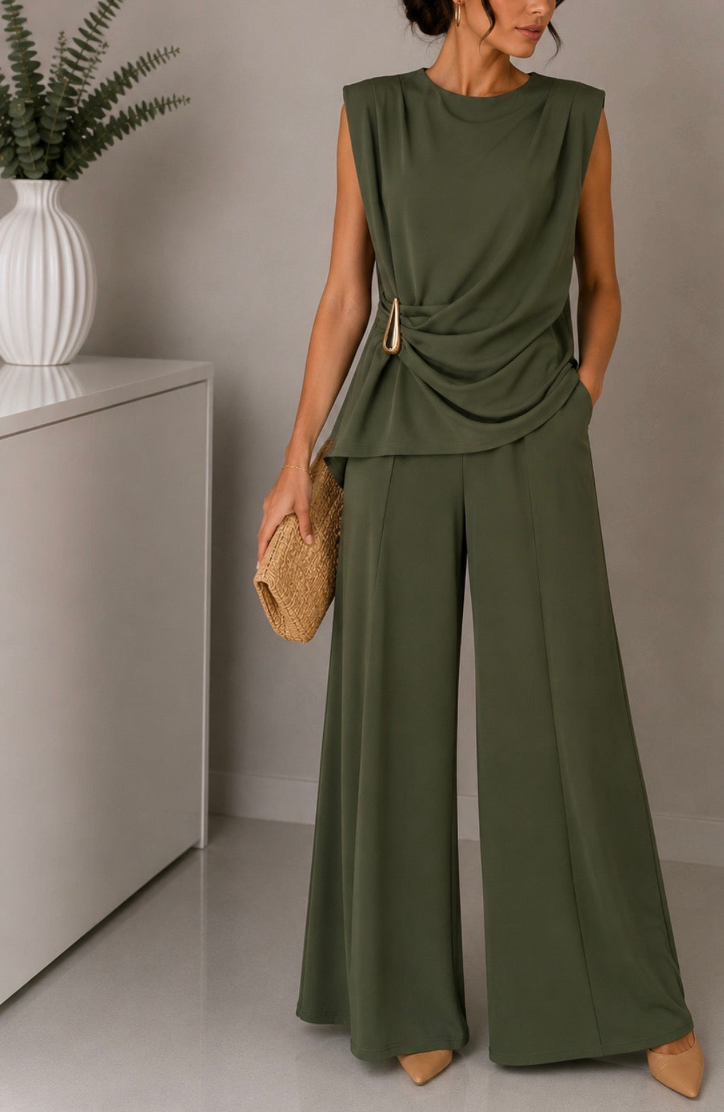 Conjunto gota satinado